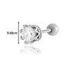 Piercing Earrings Titanium Steel Geometric Electroplated For Women