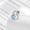 Piercing Earrings Titanium Steel Gourd Shape Star Zircon Retro Style Unisex