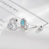Piercing Earrings Titanium Steel Gourd Shape Star Zircon Retro Style Unisex