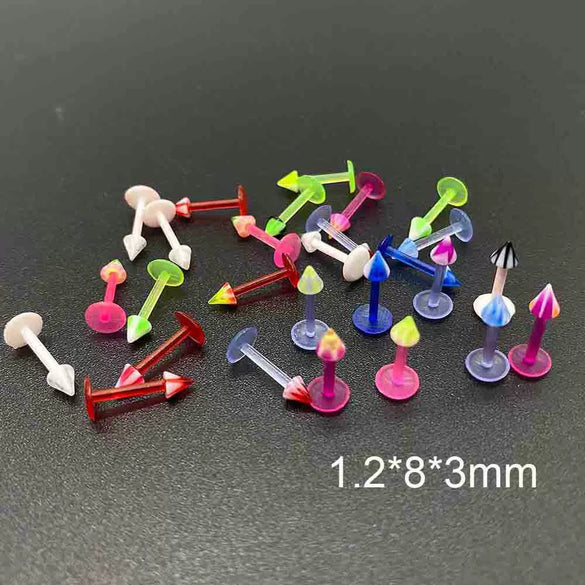 Piercing Jewelry Acrylic Geometric Style Unisex Soft Rod Nose Ring And Mixed Piercing Set