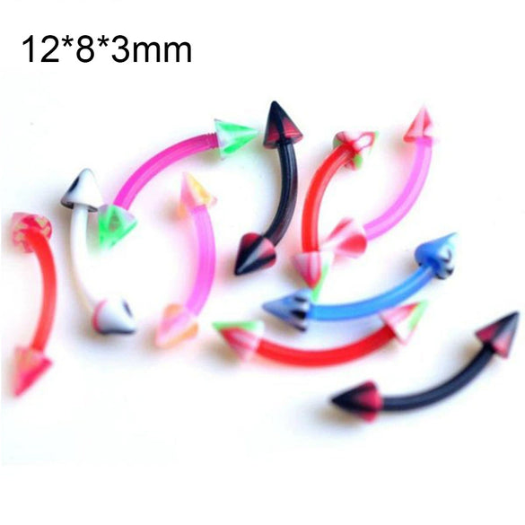 Piercing Jewelry Acrylic Geometric Style Unisex Soft Rod Nose Ring And Mixed Piercing Set