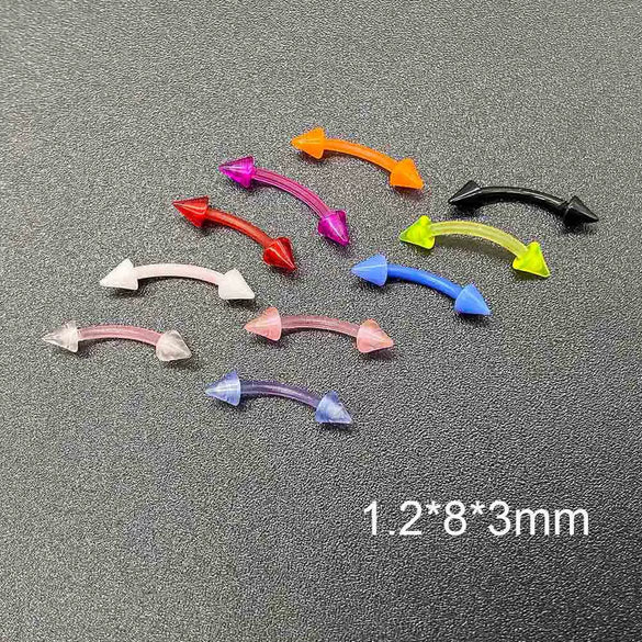 Piercing Jewelry Acrylic Geometric Style Unisex Soft Rod Nose Ring And Mixed Piercing Set