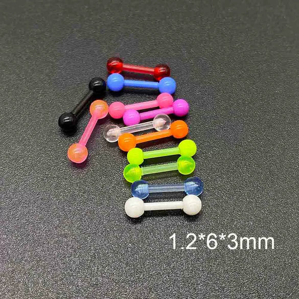 Piercing Jewelry Acrylic Geometric Style Unisex Soft Rod Nose Ring And Mixed Piercing Set