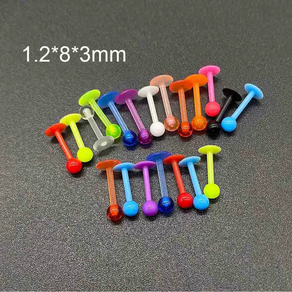 Piercing Jewelry Acrylic Geometric Style Unisex Soft Rod Nose Ring And Mixed Piercing Set