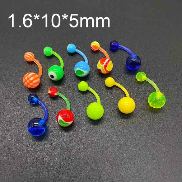 Piercing Jewelry Acrylic Geometric Style Unisex Soft Rod Nose Ring And Mixed Piercing Set