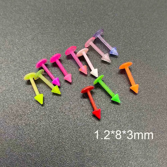 Piercing Jewelry Acrylic Geometric Style Unisex Soft Rod Nose Ring And Mixed Piercing Set