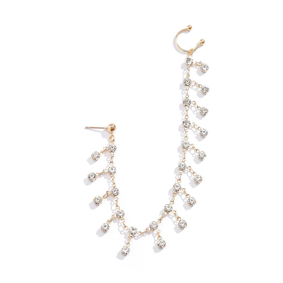 Piercing Jewelry Earrings Nose Ring Women's Metal Alloy Ushaped Electroplated Rhinestone Tassel