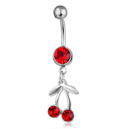 Fashion Fruit Rhinestone Belly Ring