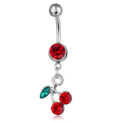 Fashion Fruit Rhinestone Belly Ring