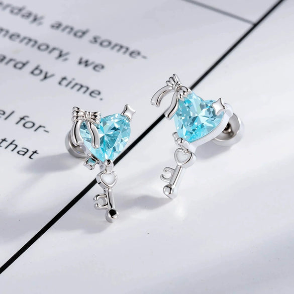 Piercing Jewelry Metal Heart Zircon Set Design