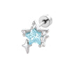 Piercing Jewelry Metal Set With Zirconia Starburst Design For Women