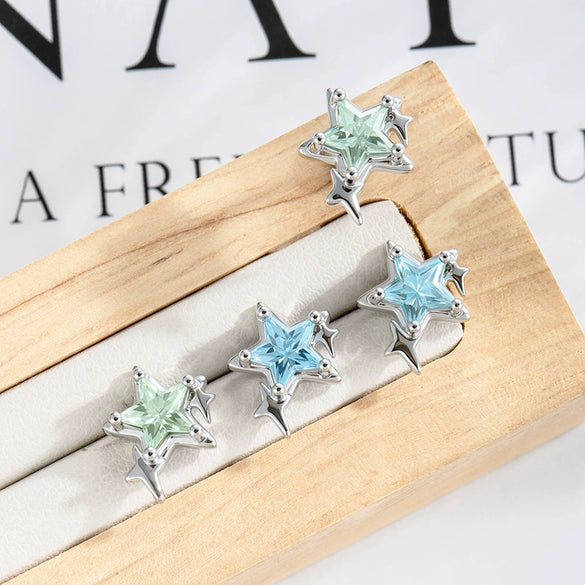Piercing Jewelry Metal Set With Zirconia Starburst Design For Women