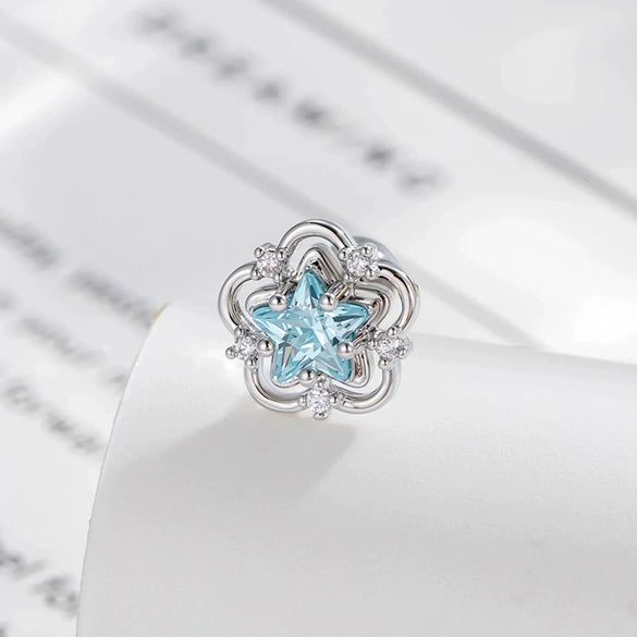 Piercing Jewelry Metal Zircon Star Flower Retro Style For Women