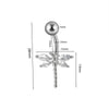 Piercing Jewelry Navel Ring Cross Pendant Stainless Steel Heartshaped Butterfly Snakeshaped Zircon