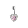 Piercing Jewelry Navel Ring Cross Pendant Stainless Steel Heartshaped Butterfly Snakeshaped Zircon