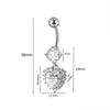 Piercing Jewelry Navel Ring Cross Pendant Stainless Steel Heartshaped Butterfly Snakeshaped Zircon