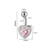 Piercing Jewelry Navel Ring Cross Pendant Stainless Steel Heartshaped Butterfly Snakeshaped Zircon