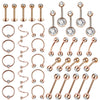 Piercing Jewelry Stainless Steel Diamondembedded Heart Shape Lip Nail Navel Nail Eyebrow Nail Ear Studs
