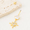 Piercing Jewelry Stainless Steel Fivepointed Star Pendant Navel Ring Electroplated