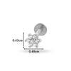 Piercing Jewelry Stainless Steel Flower Butterfly Electroplated For Women