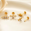 Piercing Jewelry Stainless Steel Flower Butterfly Electroplated For Women