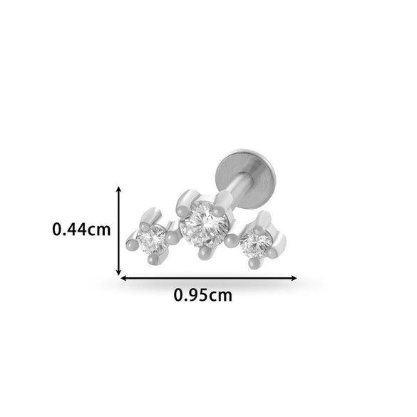 Piercing Jewelry Stainless Steel Flower Butterfly Electroplated For Women