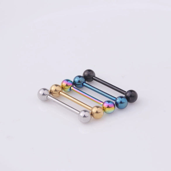Piercing Jewelry Stainless Steel Geometric Electroplating Tongue Rings Nipple Rings Unisex