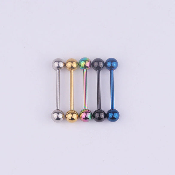 Piercing Jewelry Stainless Steel Geometric Electroplating Tongue Rings Nipple Rings Unisex