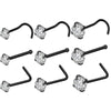 Piercing Jewelry Stainless Steel Geometric Nose Stud Nose Ring Earrings Electroplated