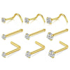 Piercing Jewelry Stainless Steel Geometric Nose Stud Nose Ring Earrings Electroplated