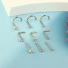 Piercing Jewelry Stainless Steel Geometric Nose Stud Nose Ring Earrings Electroplated