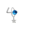 Piercing Jewelry Stainless Steel Heart Pendant Nose Ring With Diamond Design