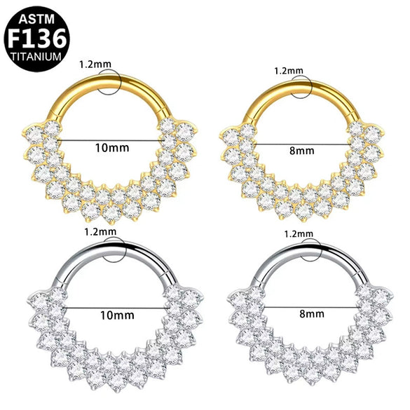 Piercing Jewelry Stainless Steel Heart Shape Diamond Nose Ring And Nose Nail