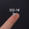Piercing Jewelry Stainless Steel Heart Shaped Twist Ball Earrings With Electroplating
