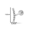 Piercing Jewelry Stainless Steel Zircon Love Crown Inner Teeth Screw Lip Nail Lever Ear Bone Nail Electroplated