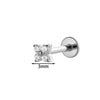Piercing Jewelry Titanium Alloy Geometric Electroplated Small Flower Style
