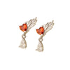 Piercing Jewelry Titanium Steel Angel Wing Zirconia For Women