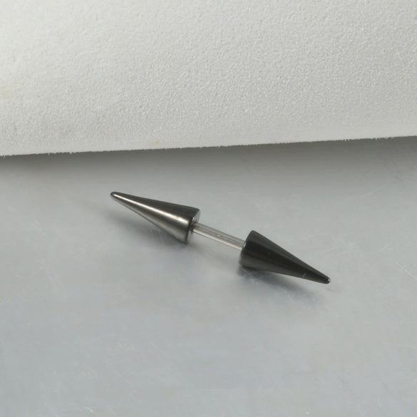 Piercing Stainless Steel Geometric Curved Rod Pointed Cone Eyebrow Nail Ear Nail Ear Bone Nail Electroplated