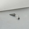 Piercing Stainless Steel Geometric Curved Rod Pointed Cone Eyebrow Nail Ear Nail Ear Bone Nail Electroplated