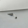 Piercing Stainless Steel Geometric Curved Rod Pointed Cone Eyebrow Nail Ear Nail Ear Bone Nail Electroplated