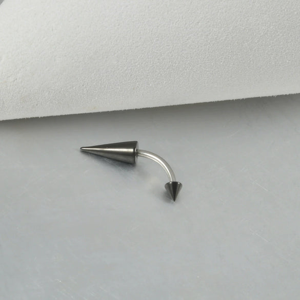 Piercing Stainless Steel Geometric Curved Rod Pointed Cone Eyebrow Nail Ear Nail Ear Bone Nail Electroplated