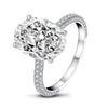 Pigeon Egg Ring Zircon 925 Sterling Silver Geometric Style Seiko