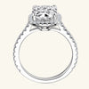Pillow Sugar Moissanite Ring Women Geometric Silver Jewelry Electroplated