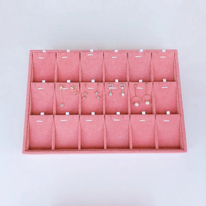 Pink Ice Fleece Jewelry Tray Jewelry Display Rack Earrings Earrings Necklace Bracelet Pendant Storage Box