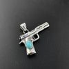 Pistol Pendant Necklace Stainless Steel Geometric Retro Punk Style For Men Polishing
