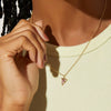 Pizza Necklace Copper Electroplated Geometric Pendant Clavicle Chain For Ladies
