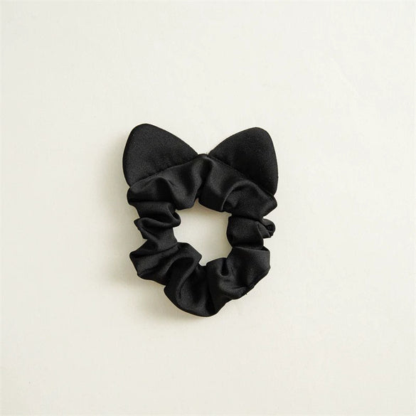 Plaid Fabric Hair Ring Women's Cute Simple Cat Ears Style High Elasticity Seiko Processed
