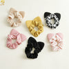 Plaid Fabric Hair Ring Women's Cute Simple Cat Ears Style High Elasticity Seiko Processed