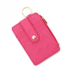 Plaid Hanging Vertical Bag Zipper Card Bag Coin Purse Women's Wallet Pu Leather Solid Color Urban Simplicity Woven Pattern