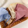 Plaid Silk Turban Scarf For Women Spring And Summer Hair Accessory In French Pastoral Style